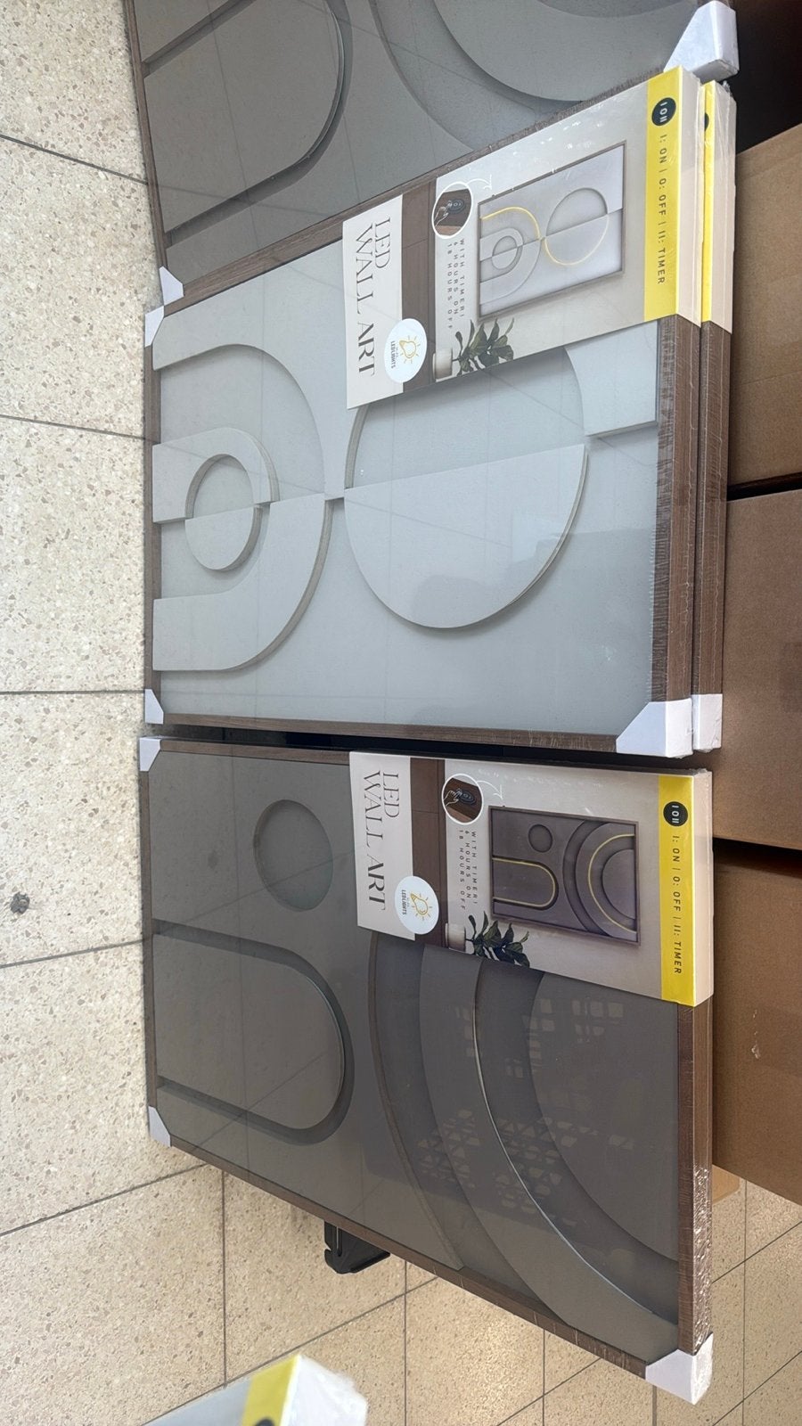 Twee nieuwe wanddecoraties met LED verlichting van Action, Ophalen of Verzenden, Nieuw, Met verlichting, Decoratieobject