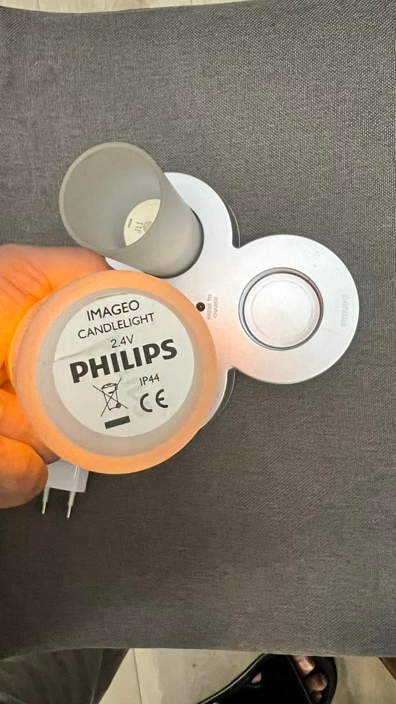 Philips Imageo Candlelight - 3 LED Kaarsen met Oplader, Ophalen of Verzenden, Zo goed als nieuw