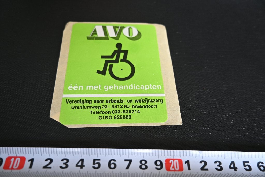 sticker Amersfoort AVO één met gehandicapten, Verzamelen, Ophalen, Zo goed als nieuw