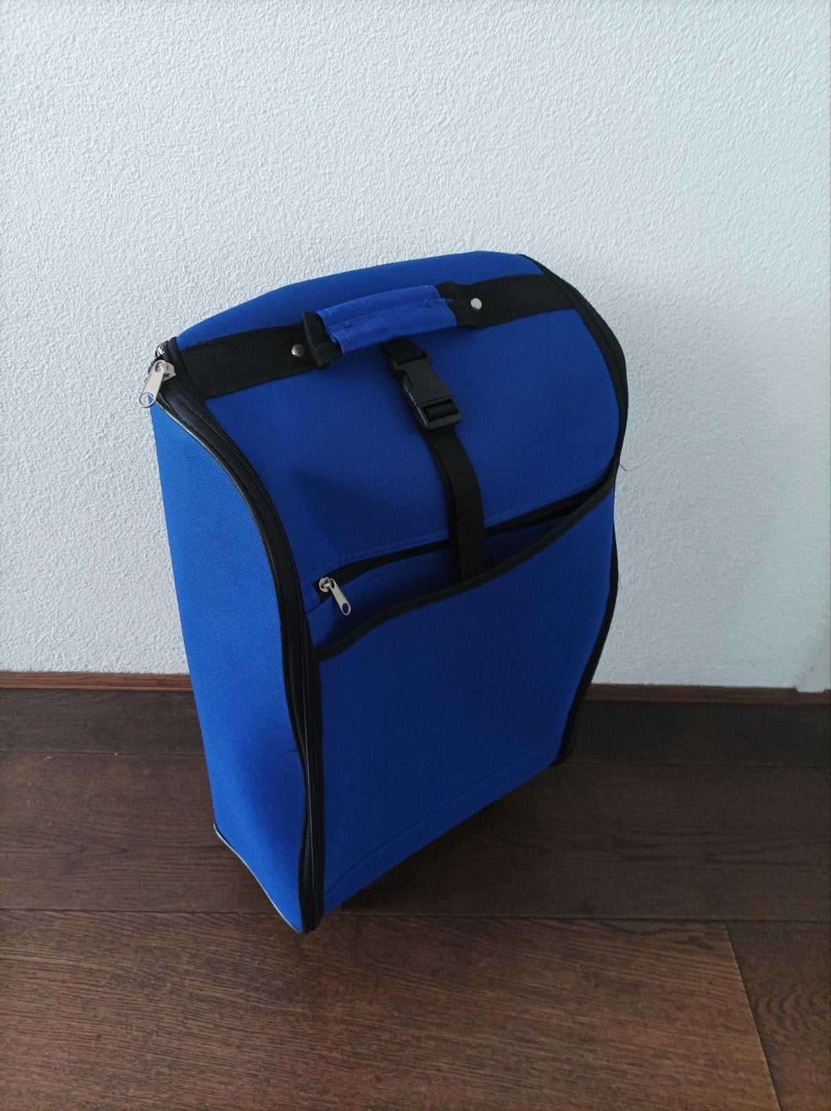 Koffertje koffer blauw met wielen en uittrekstang handbagage, Sieraden, Tassen en Uiterlijk, Koffers, Ophalen, Overige materialen