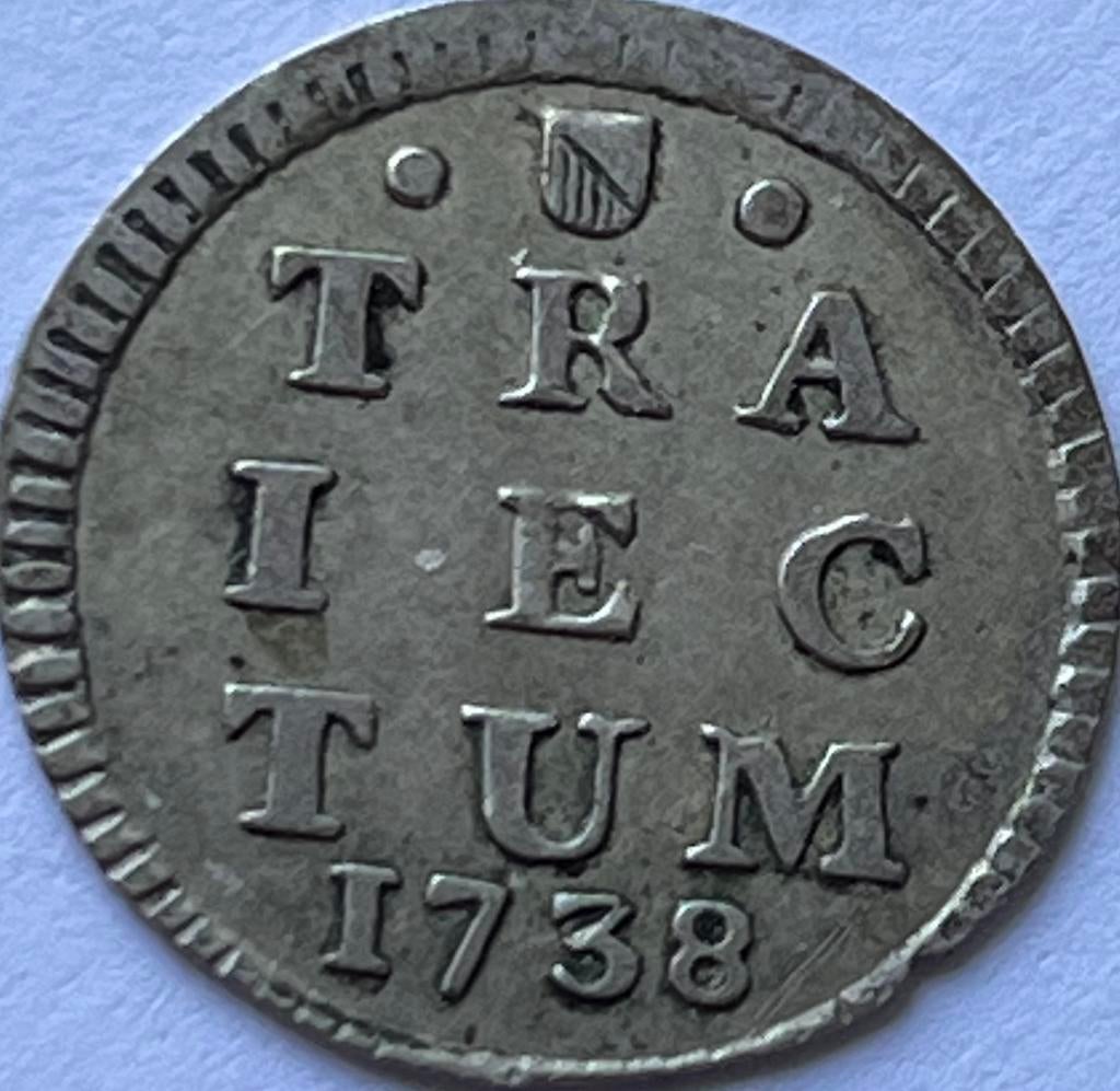 Utrecht mooie zilveren bezemstuiver 1738, Vóór koninkrijk, Zilver, Losse munt, Overige waardes