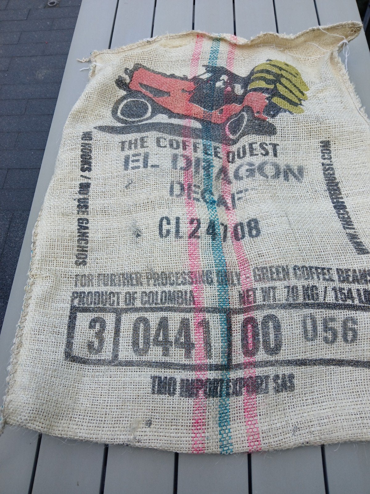 Jutten koffie bonenzak te koop met mooi logo, Antiek en Kunst, Ophalen of Verzenden