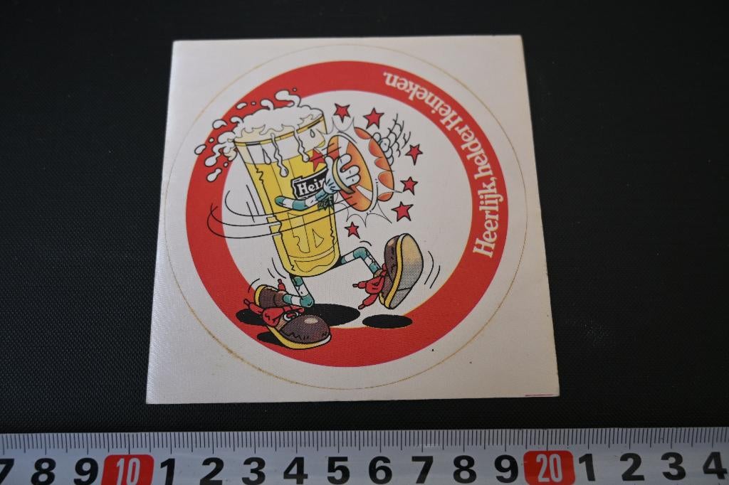 sticker textiel heerlijk helder heineken bier - glas bekkens, Ophalen, Zo goed als nieuw