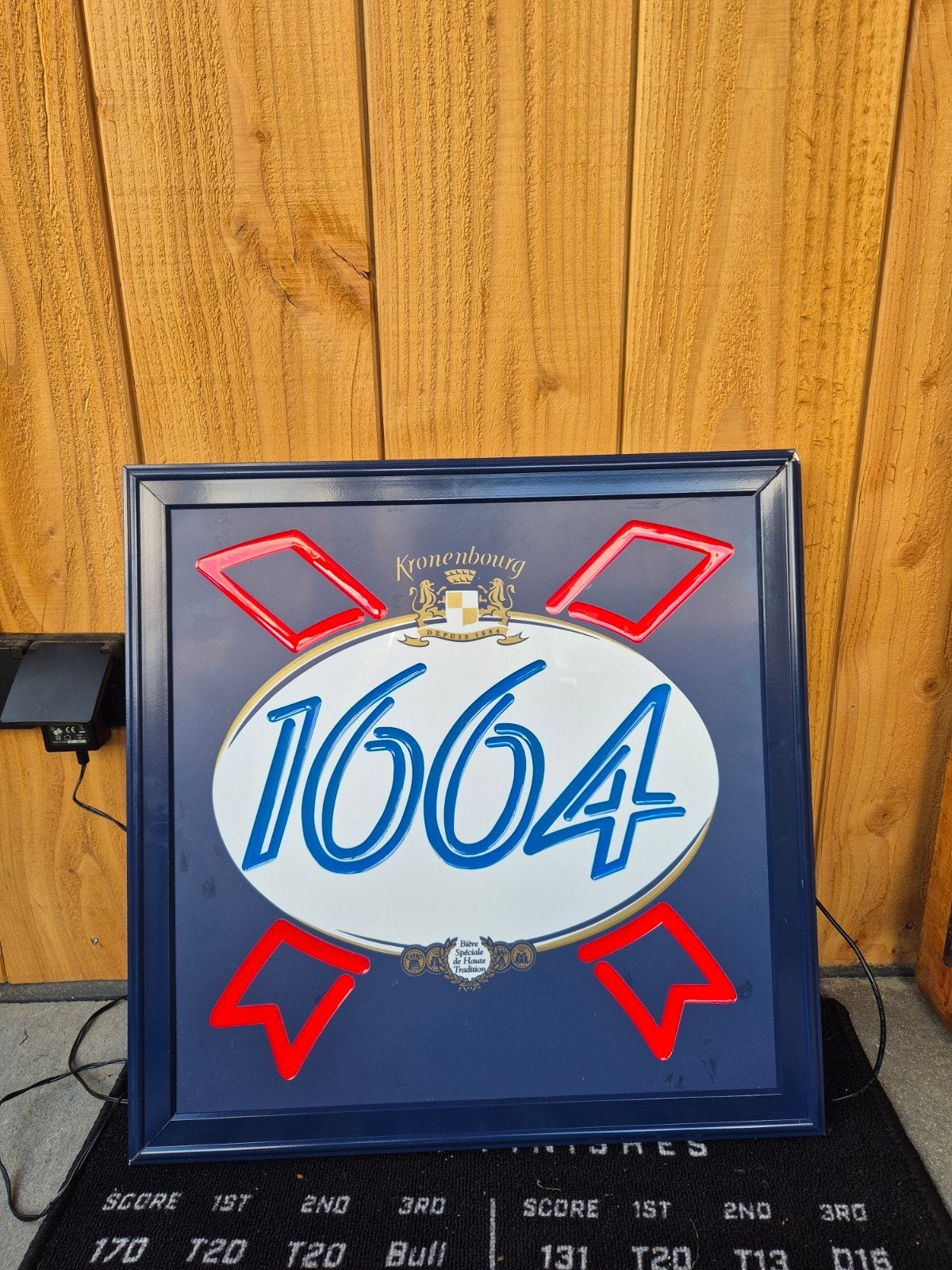 Kronenbourg 1664 Lichtbak - Gebruikt, Ophalen of Verzenden, Gebruikt, Lichtbak of (neon) lamp