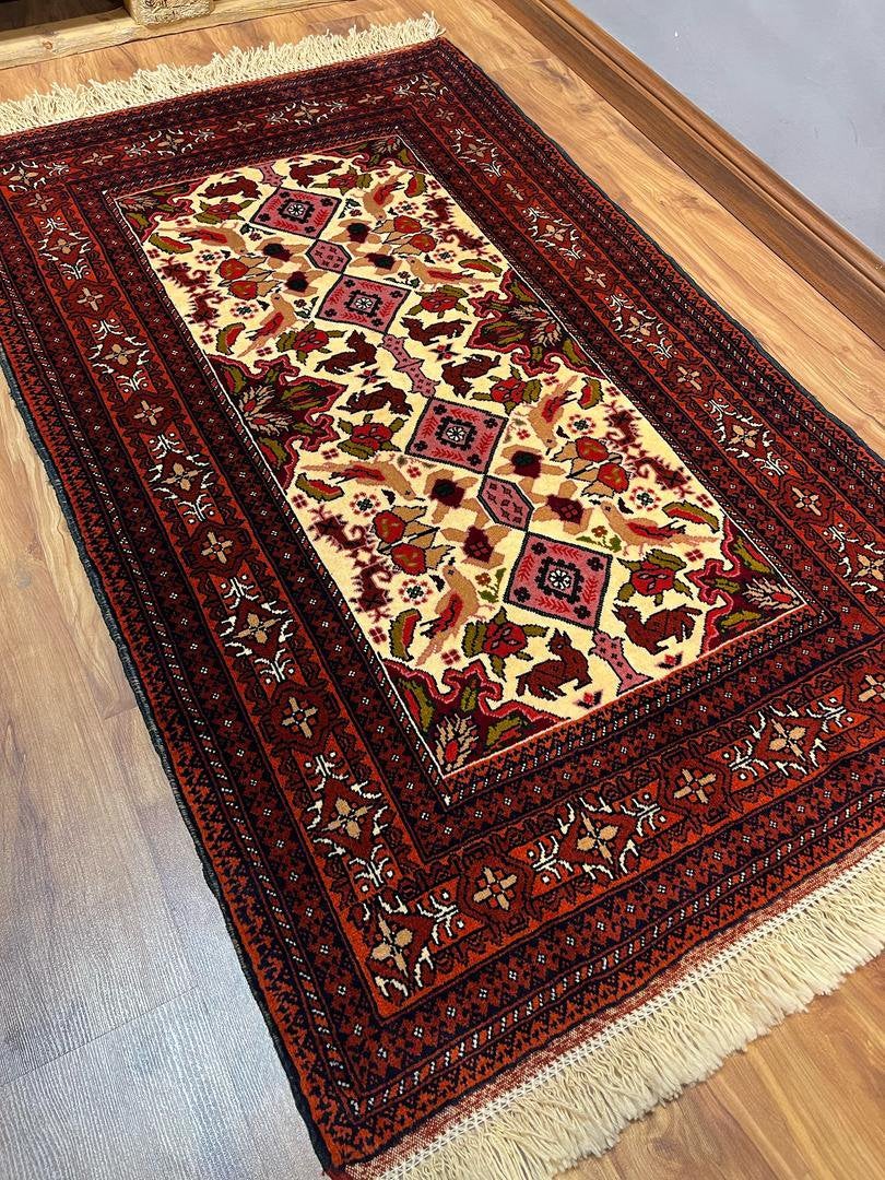 Perzisch handgeknoopt Baluch tapijt, Ophalen of Verzenden, Zo goed als nieuw, Rechthoekig, 200 cm of meer