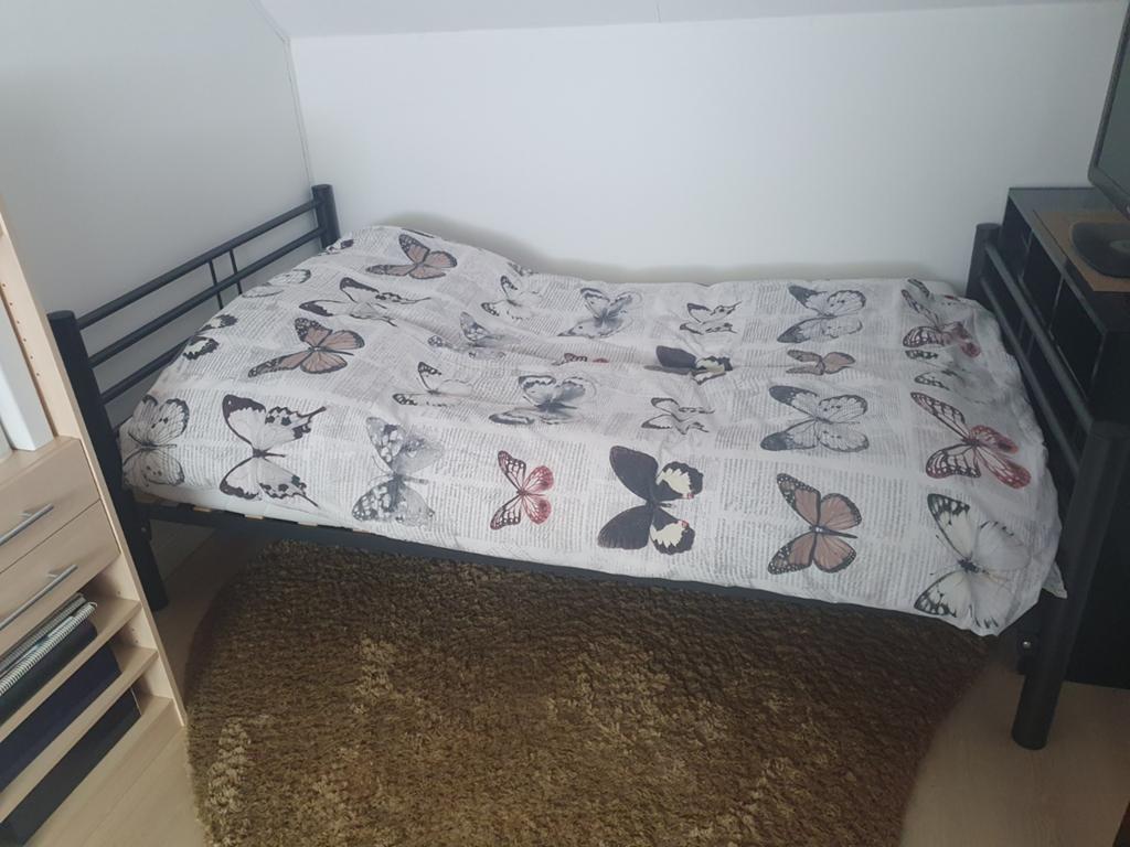 Bed (twijfelaar) 120x200, Kinderen en Baby's, Kinderkamer | Bedden, Ophalen, Gebruikt, 100 cm of meer, Lattenbodem