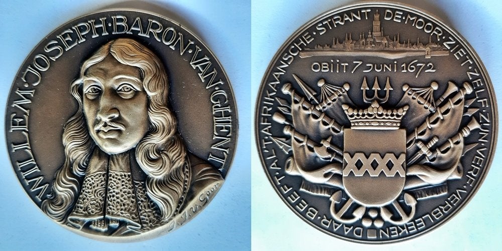 Grote penning Willem van Ghent, Postzegels en Munten, Verzenden, Brons, Nederland