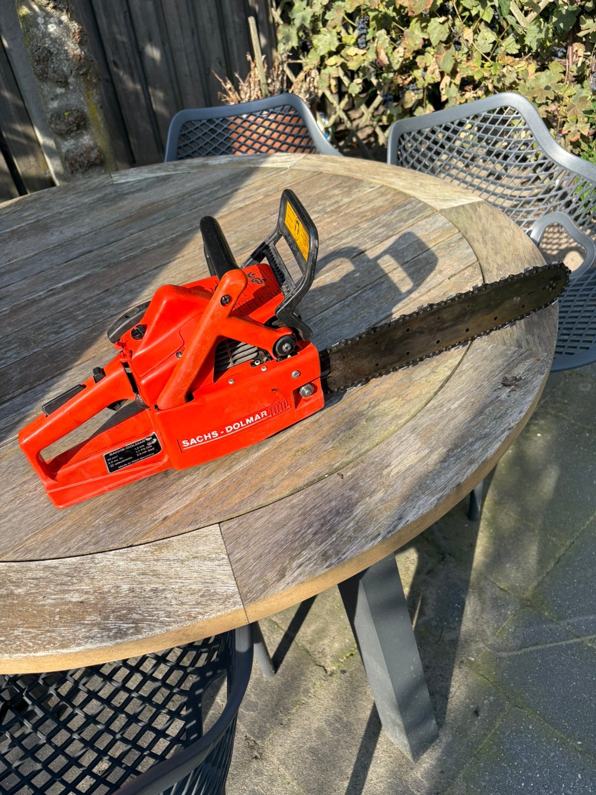 Kettingzaag sachs-Dolmar 100, Doe-het-zelf en Verbouw, Kettingzaag, Ophalen of Verzenden, Zo goed als nieuw, 30 tot 70 mm