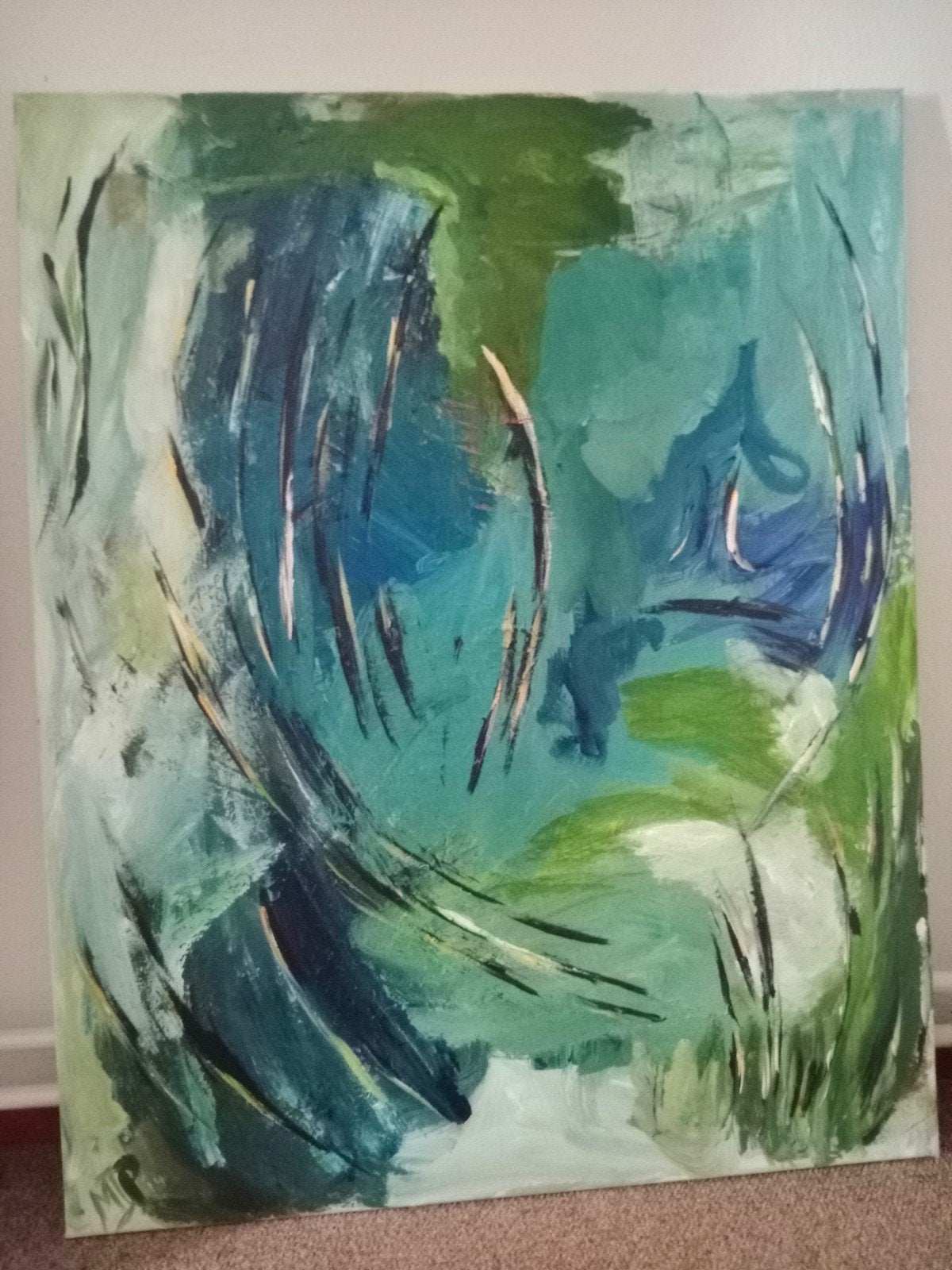 Schilderij "Life goes on"  100 X 80, Ophalen