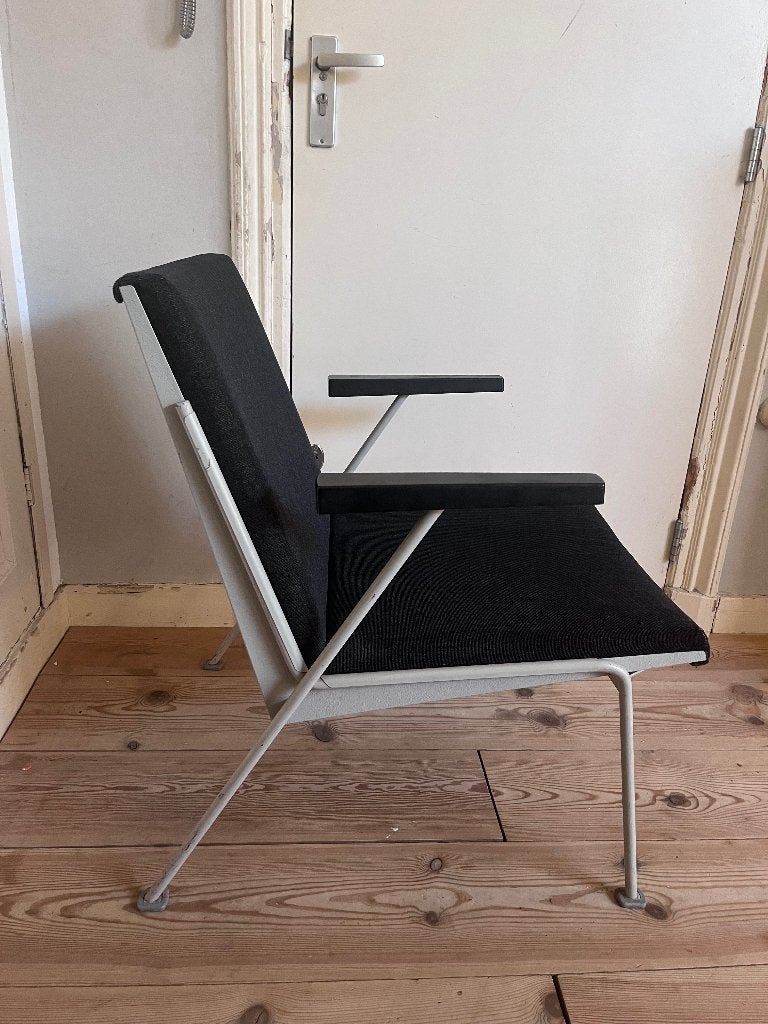 Stoel Wim  Rietveld oase jaren 60 vintage design, Ophalen, Gebruikt, Metaal, Eén