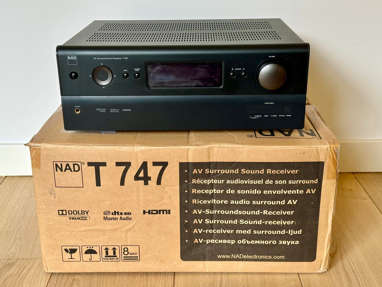 Veelzijdige NAD T747 Receiver, Overige merken, Ophalen of Verzenden, Zo goed als nieuw, 60 tot 120 watt