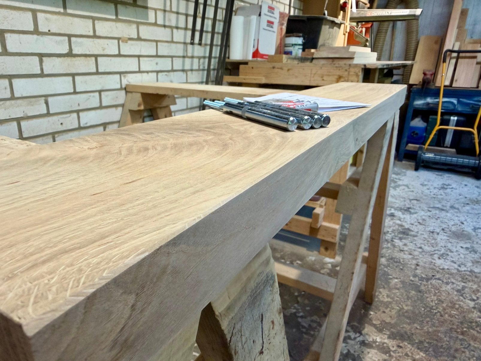 Mooie strakke eiken wandplank - incl blinde ophanging, Ophalen of Verzenden, Nieuw