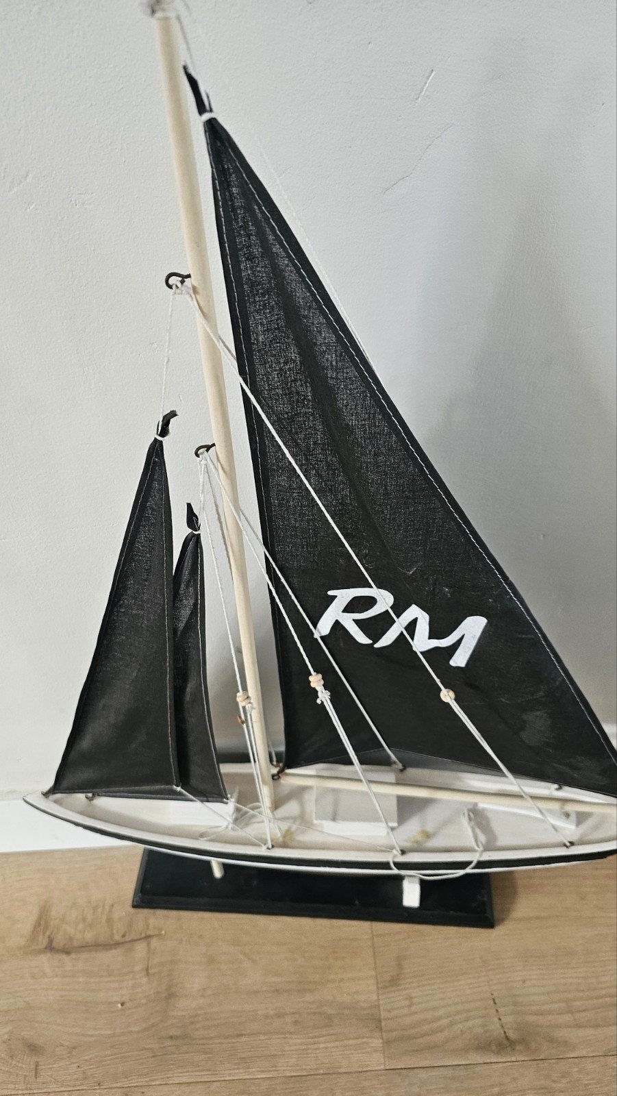 Decoratief houten zeilbootmodel Rivièra Maison, Hout, Zwart, Ophalen of Verzenden, Landelijk
