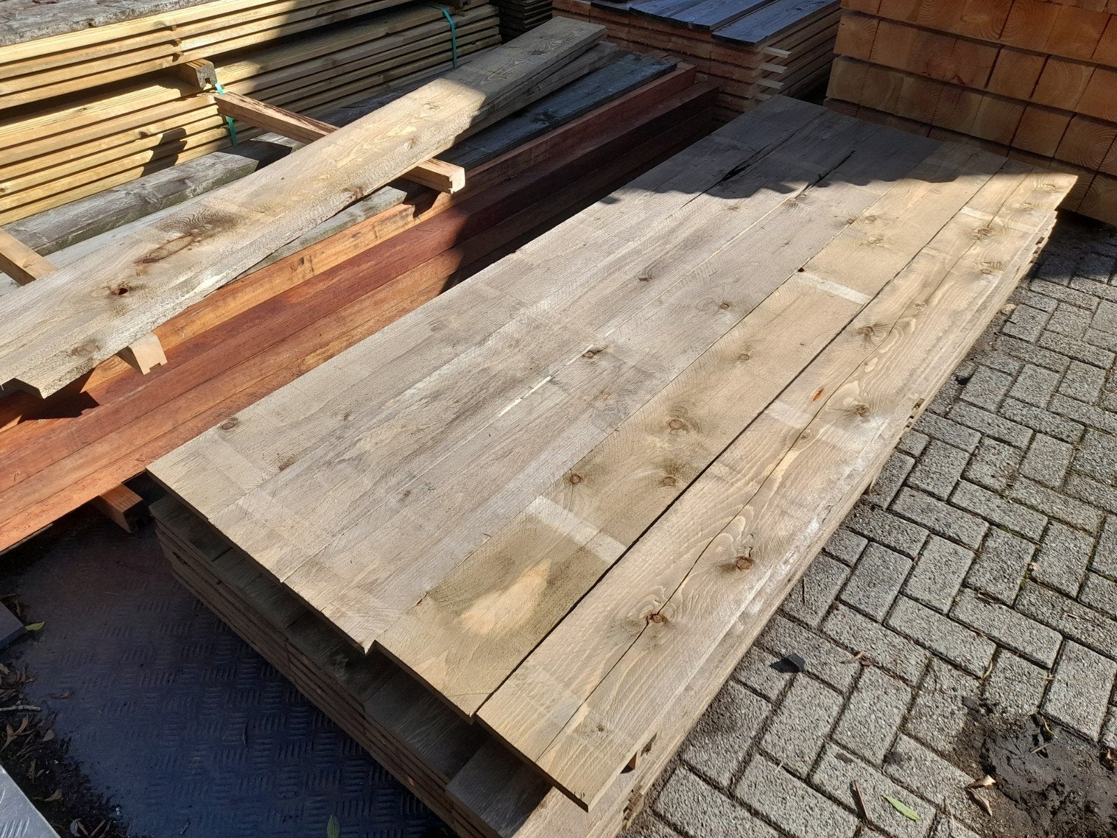 Vergrijsde steigerplanken, B-keus, steigerhout grijs oud, Doe-het-zelf en Verbouw, Hout en Planken, Ophalen, 25 tot 50 mm, Nieuw