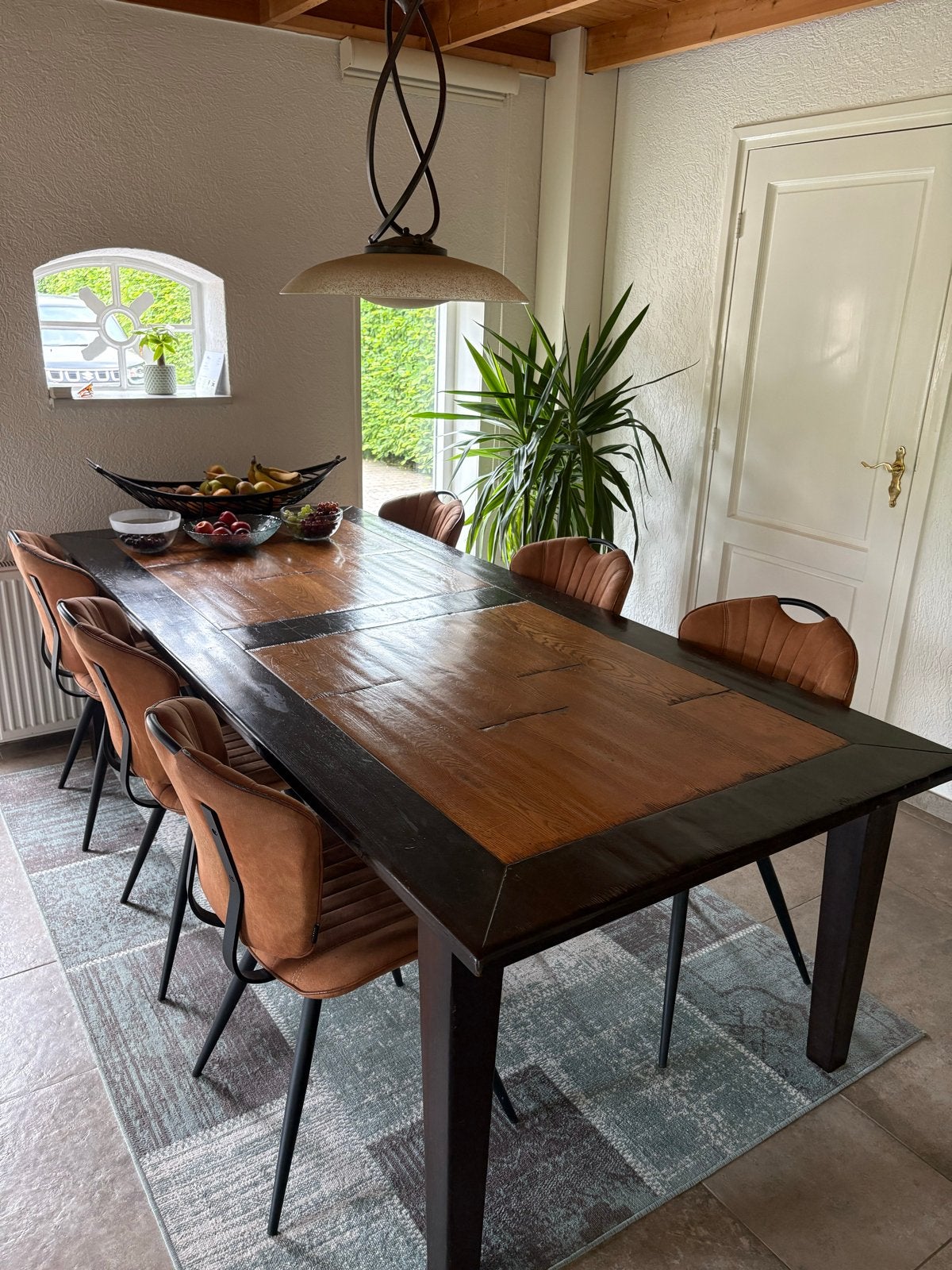 Koloniale Eettafel - 250x110 cm, Huis en Inrichting, Ophalen, Gebruikt, 100 tot 150 cm, 200 cm of meer