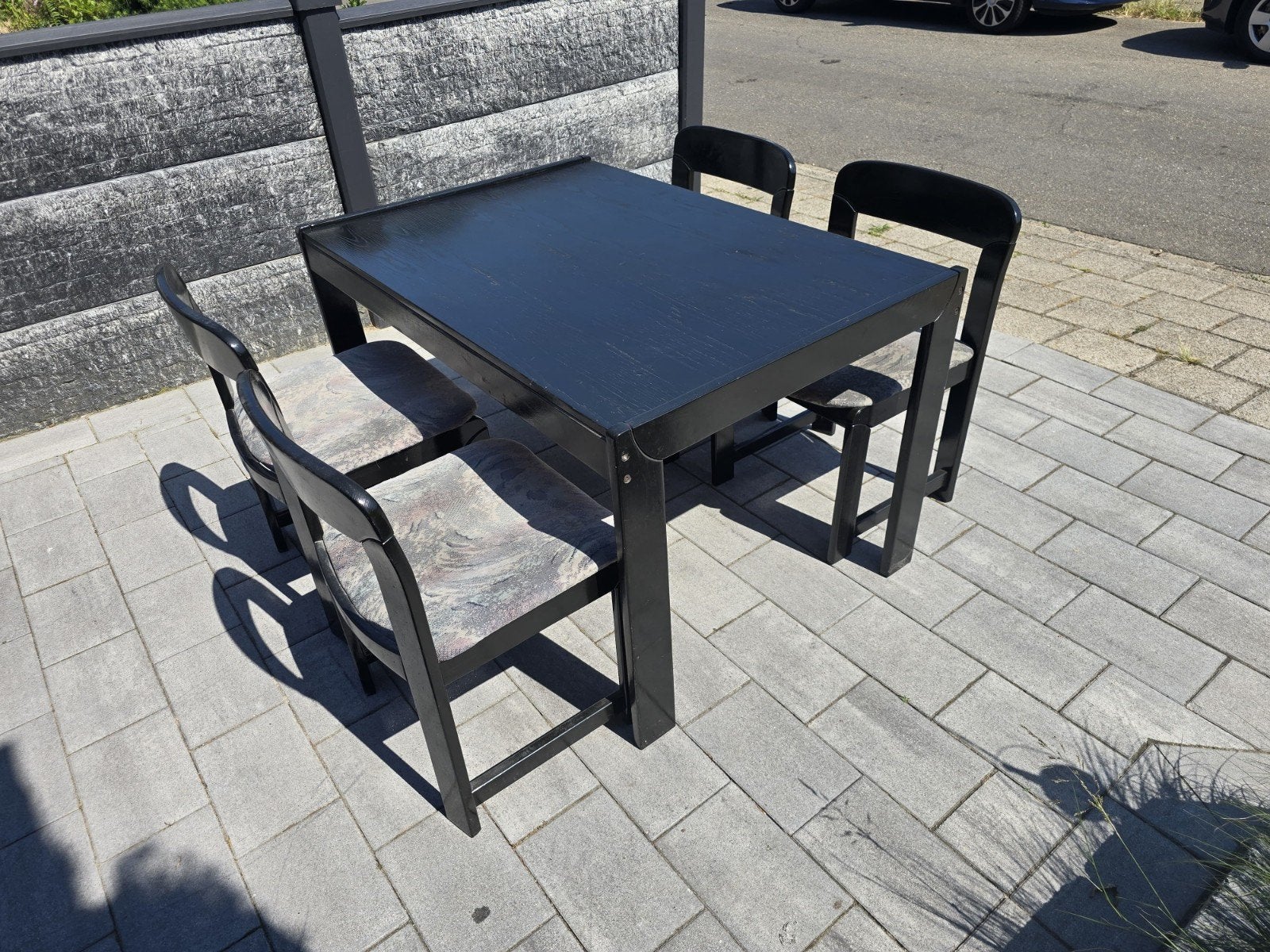 Eettafel met 4 stoelen, Huis en Inrichting, Tafels | Eettafels, Ophalen, 100 tot 150 cm, 50 tot 100 cm, Vier personen