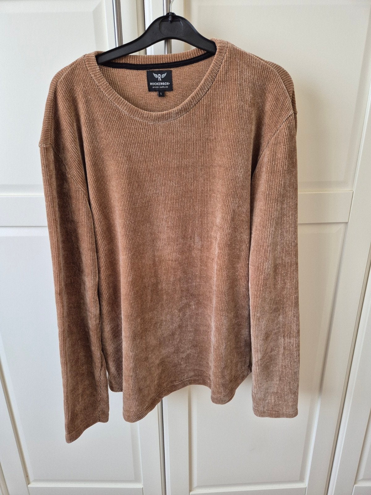 Herentrui van Rockerbox in camel kleur - Maat L, Maat 52/54 (L), Rockerbox, Beige, Ophalen of Verzenden