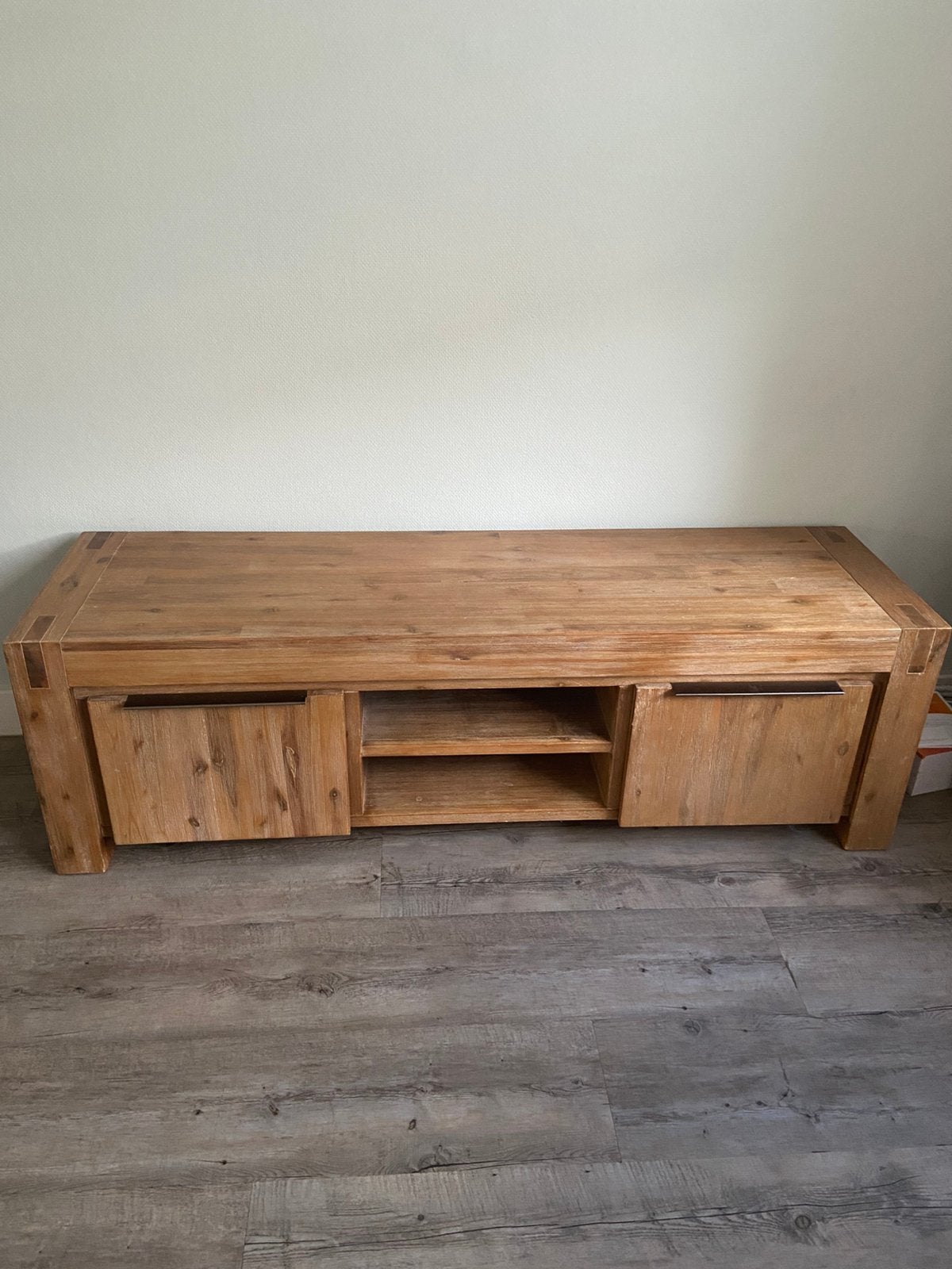 Houten tv kast, Ophalen, Gebruikt, 150 tot 200 cm, Minder dan 100 cm