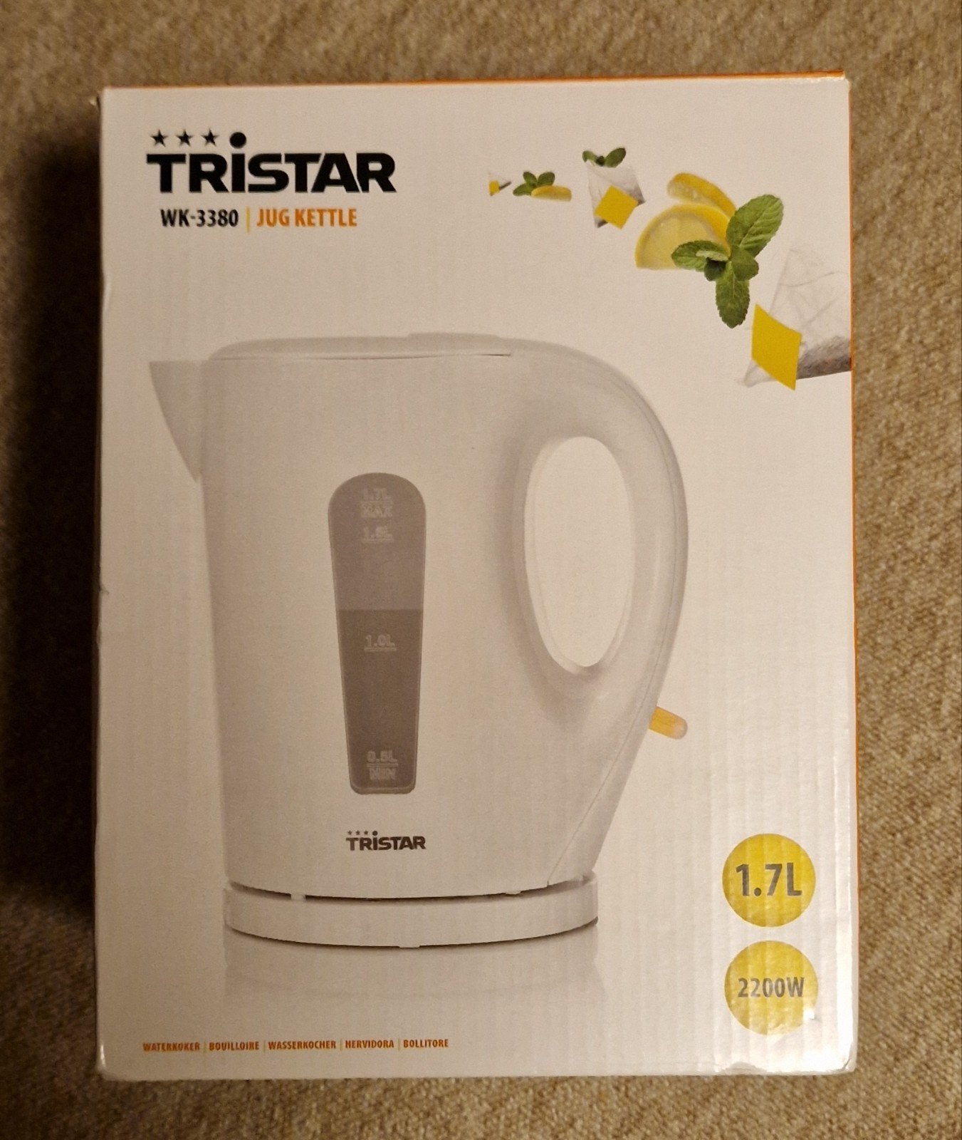 waterkoker tristar 1.7L, 1 tot 2 liter, Ophalen of Verzenden, Nieuw