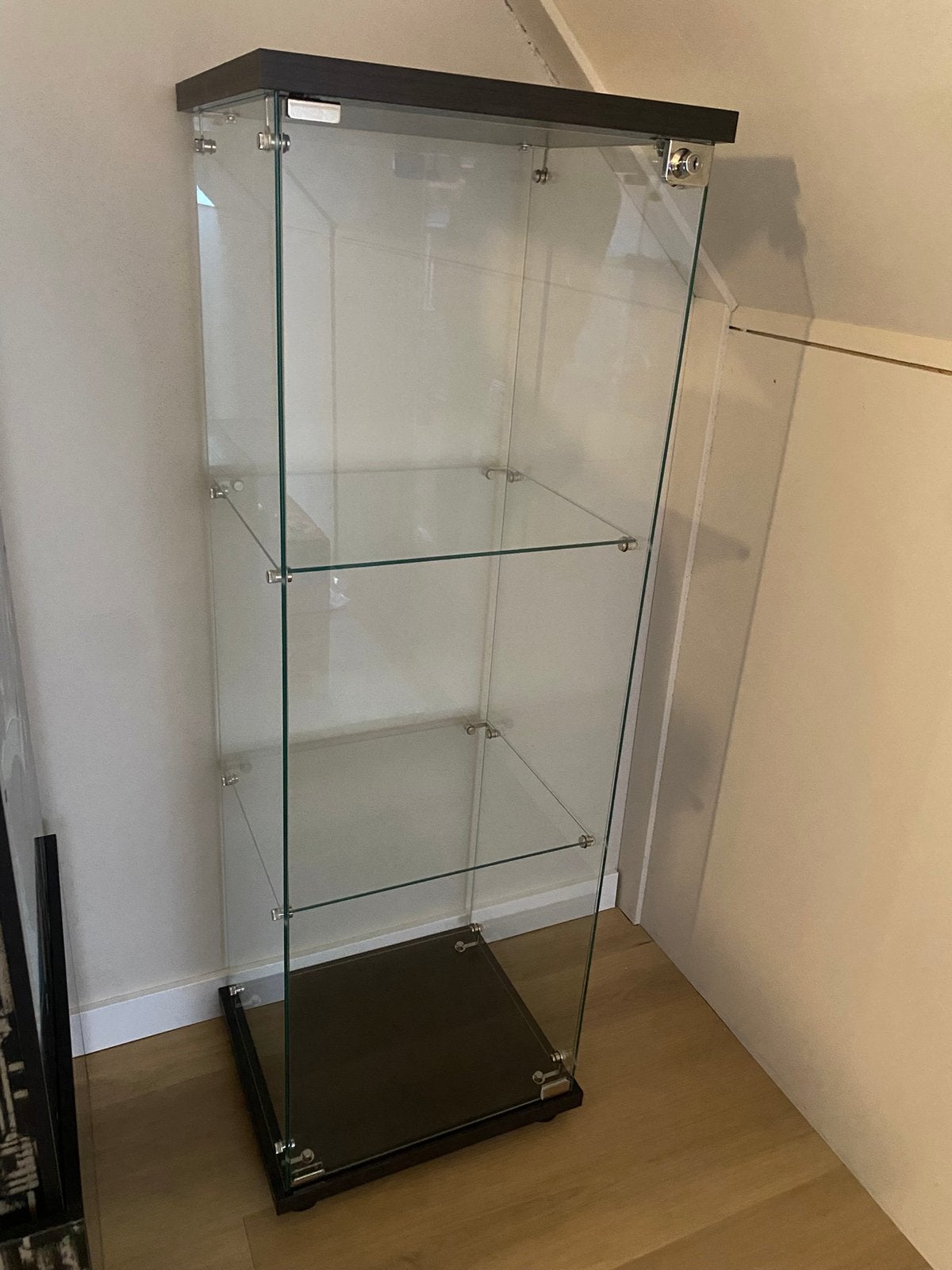Vitrine kast z.g.a.n, Huis en Inrichting, Kasten | Vitrinekasten, Ophalen, 50 tot 100 cm, Zo goed als nieuw, 150 tot 200 cm