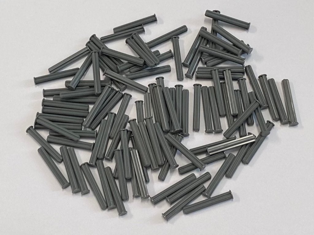 Partij 100x nieuwe donker grijze Lego axle 4L, Overige thema's, Lego, Nieuw, Ophalen of Verzenden