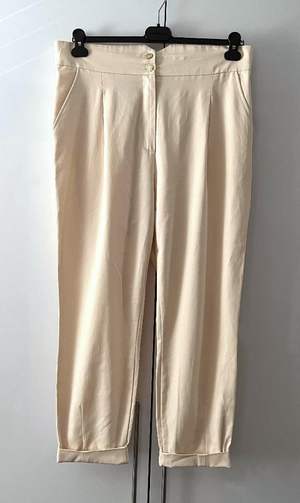 🌻Wijd model creme kleur broek van Caroline Biss 42 44, Overige kleuren, Verzenden, Maat 42/44 (L), Zo goed als nieuw