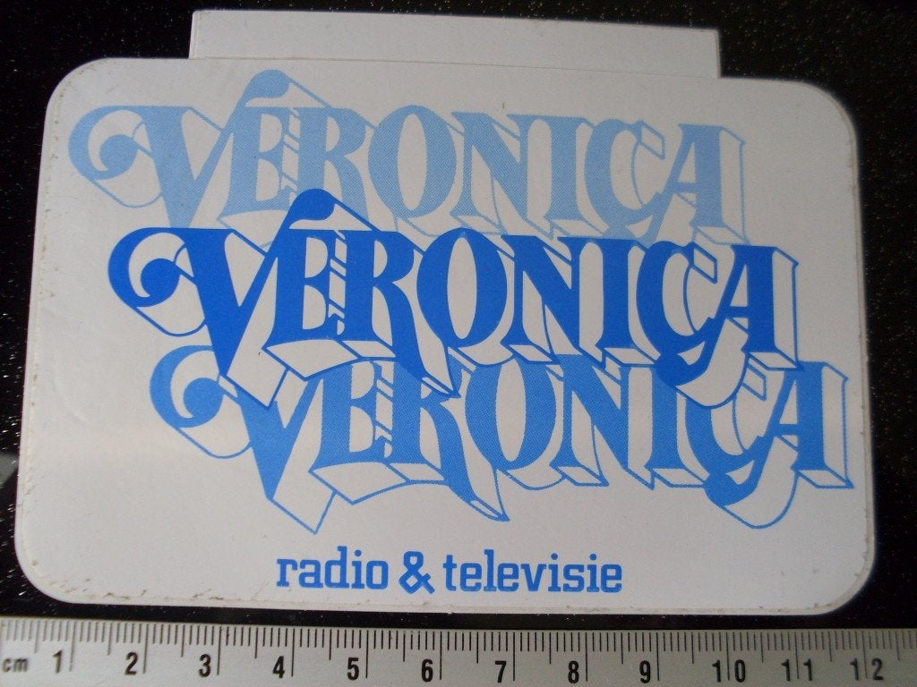 sticker veronica radio & televisie logo tv ktv, Verzamelen, Verzenden, Zo goed als nieuw, Film, Tv of Omroep