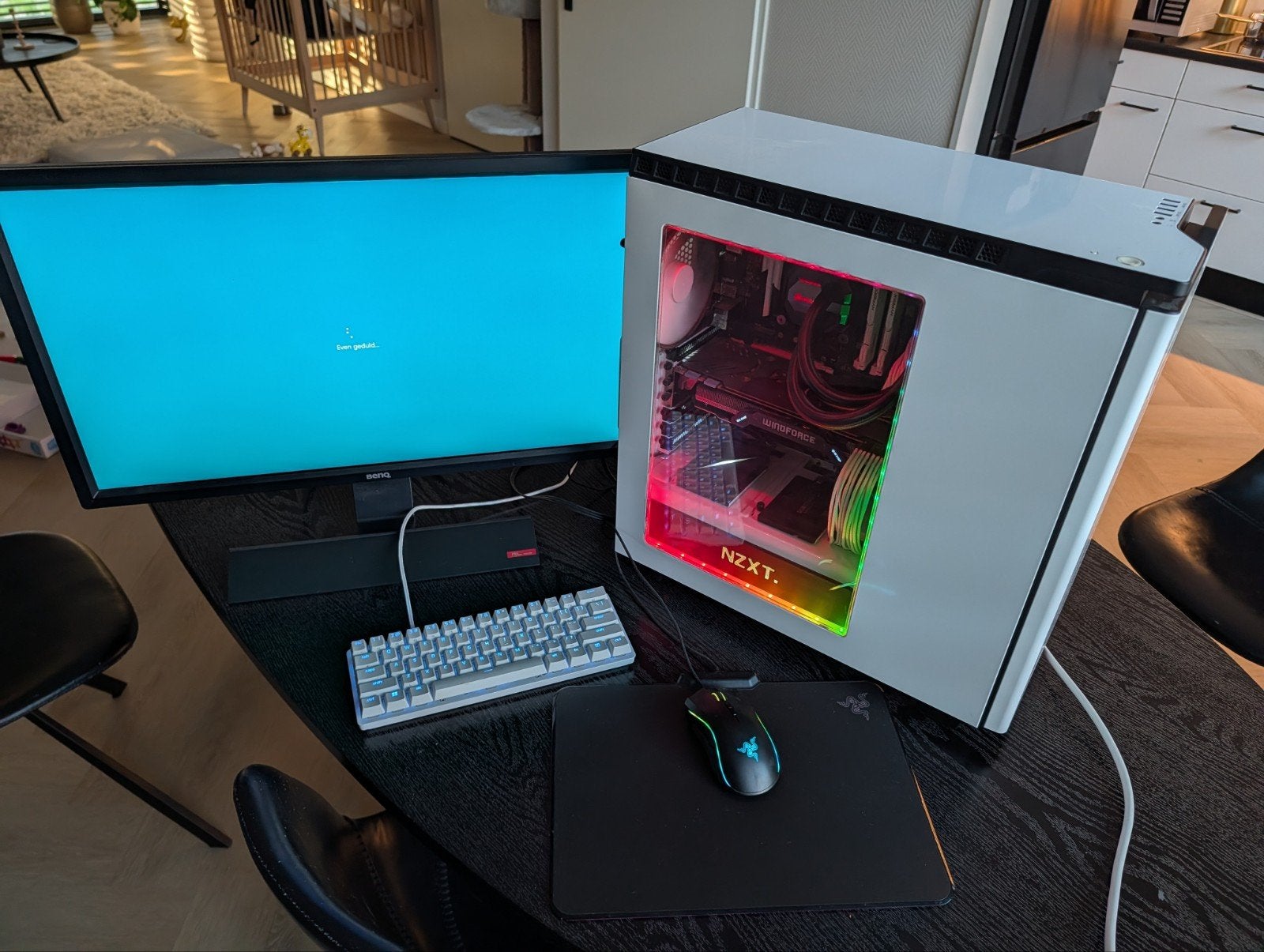 Krachtige Gaming PC. Incl monitor, toetsenbord en muis., Computers en Software, Desktop Pc's, Ophalen, Zo goed als nieuw, Gaming