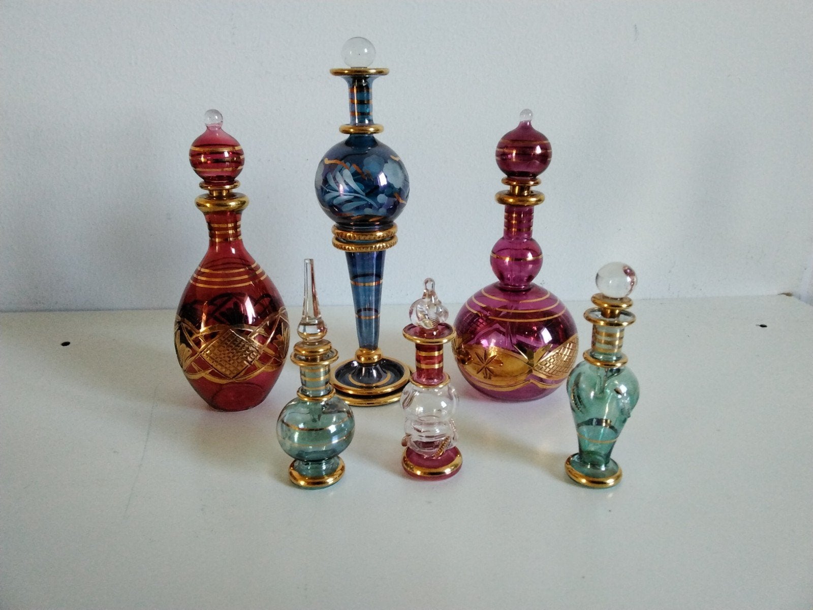 Set van 6 decoratieve parfumflesjes, Ophalen of Verzenden
