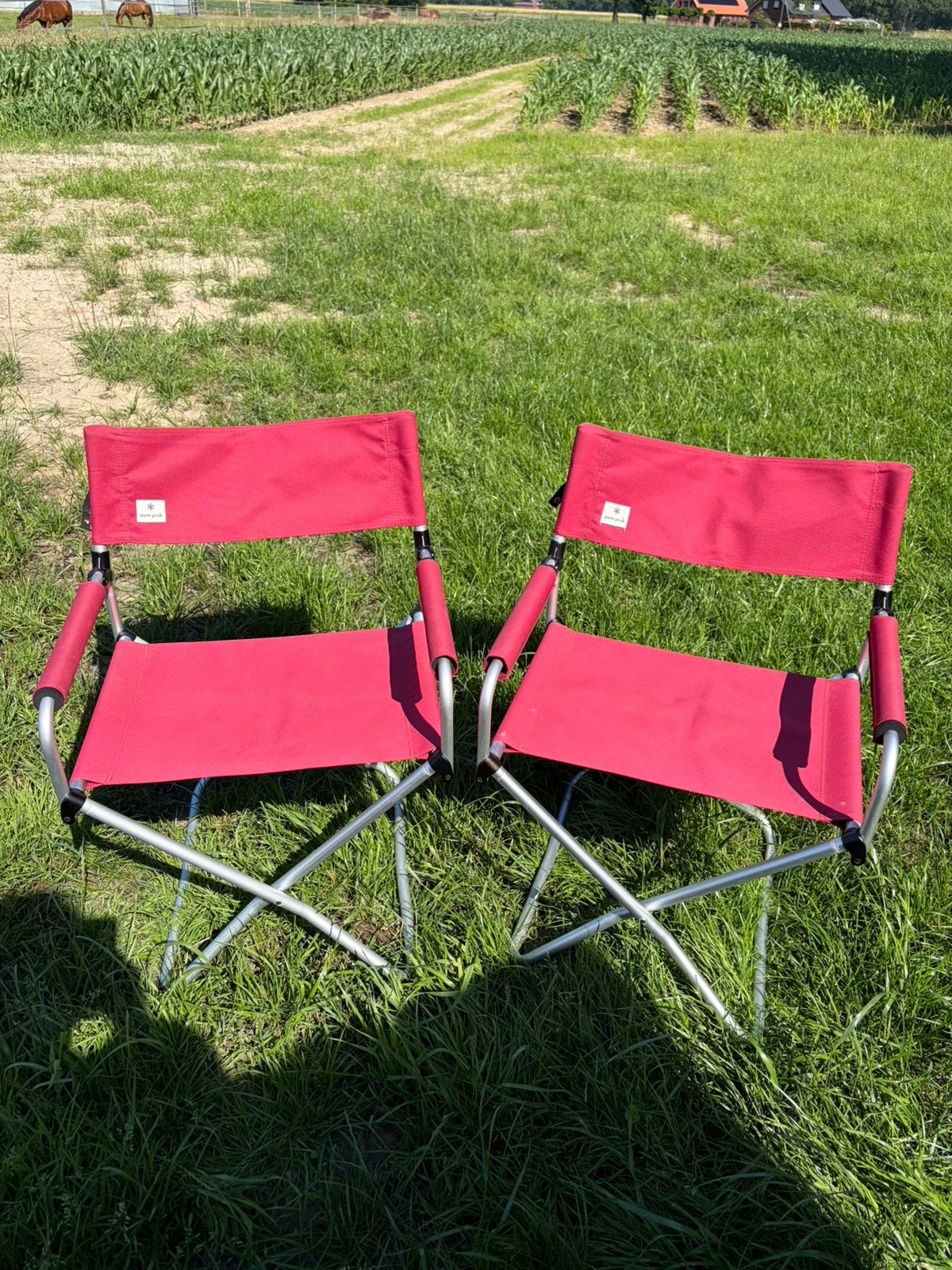 Campingstoel - Snow Peak (nieuwprijs €149 p stuk), Ophalen, Zo goed als nieuw, Campingstoel