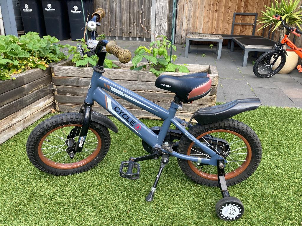 Fiets 14 inch, Ophalen, Terugtraprem, Zijwieltjes, Minder dan 16 inch