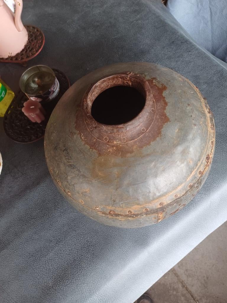mooie kruik uit india, Huis en Inrichting, Woonaccessoires | Vazen, Steen, Overige kleuren, Ophalen of Verzenden, Zo goed als nieuw