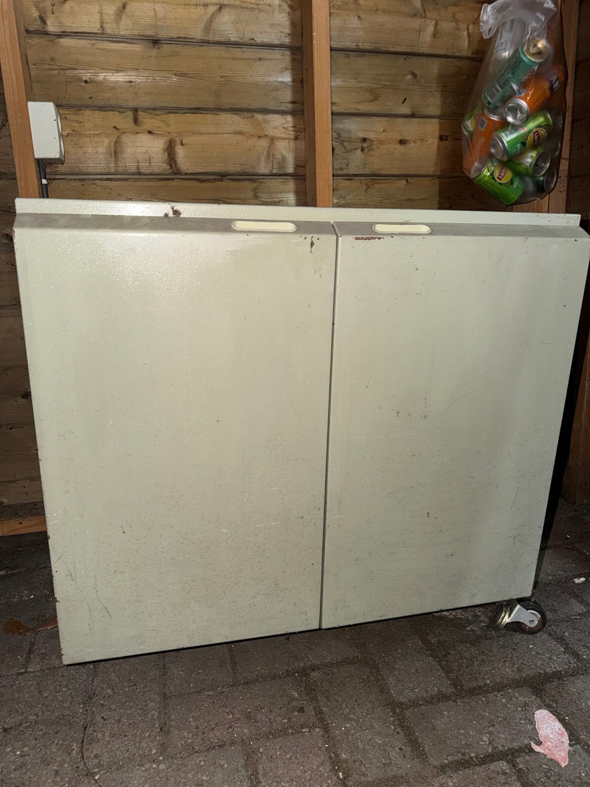 Vintage archiefkast / opbergkast op wieltjes, Ophalen, Gebruikt