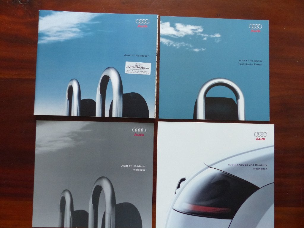 Audi TT Roadster 1999 2000 dikke brochure met bijlagen D, Verzenden, Zo goed als nieuw, Audi