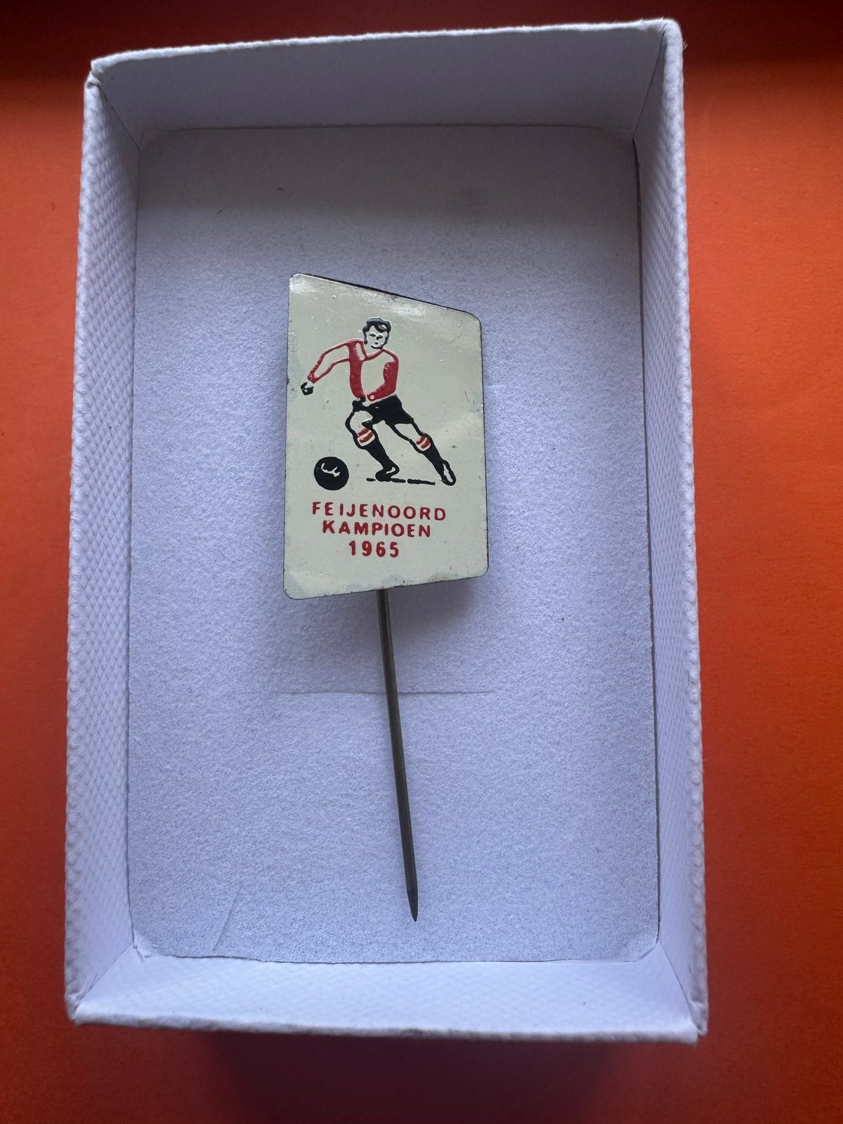 Vintage Feyenoord Kampioen 1965 Speldje, Verzamelen, Ophalen of Verzenden, Gebruikt, Feyenoord, Overige typen