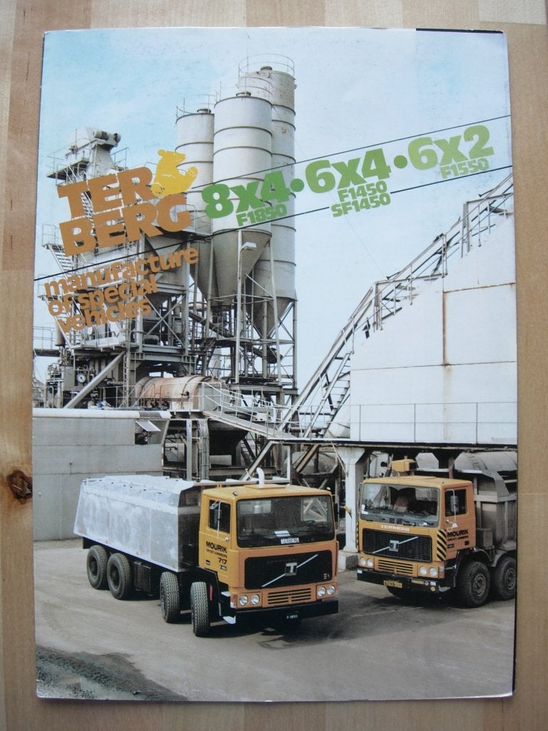 Terberg Truck Brochure ca 1982, Ophalen of Verzenden, Zo goed als nieuw, Overige merken, Terberg
