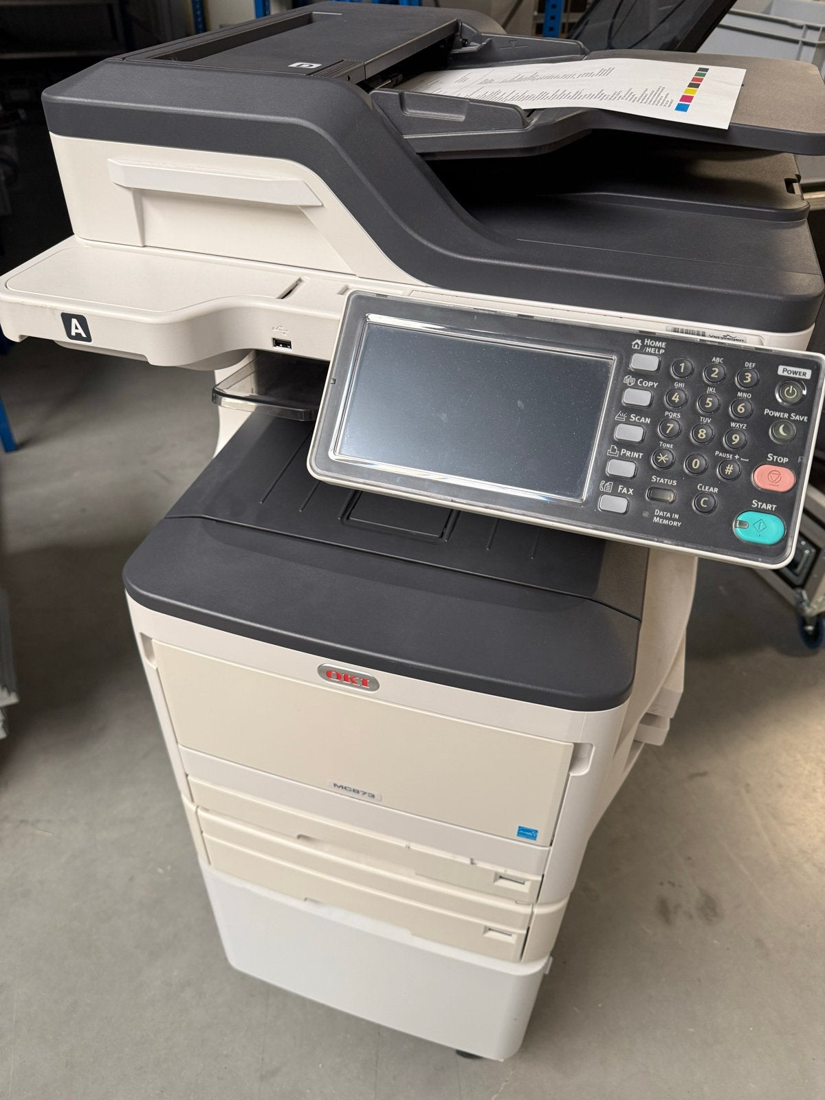 OKI MC873 A3 kleuren multifunctionele printer, Computers en Software, Printers, Ophalen, All-in-one, Kleur printen, Zo goed als nieuw