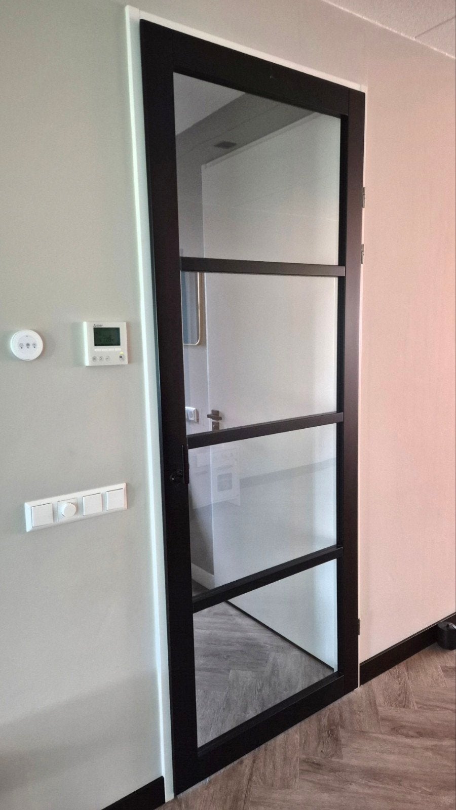Opdekdeur met glas, Ophalen, Glas, Binnendeur, 215 cm of meer