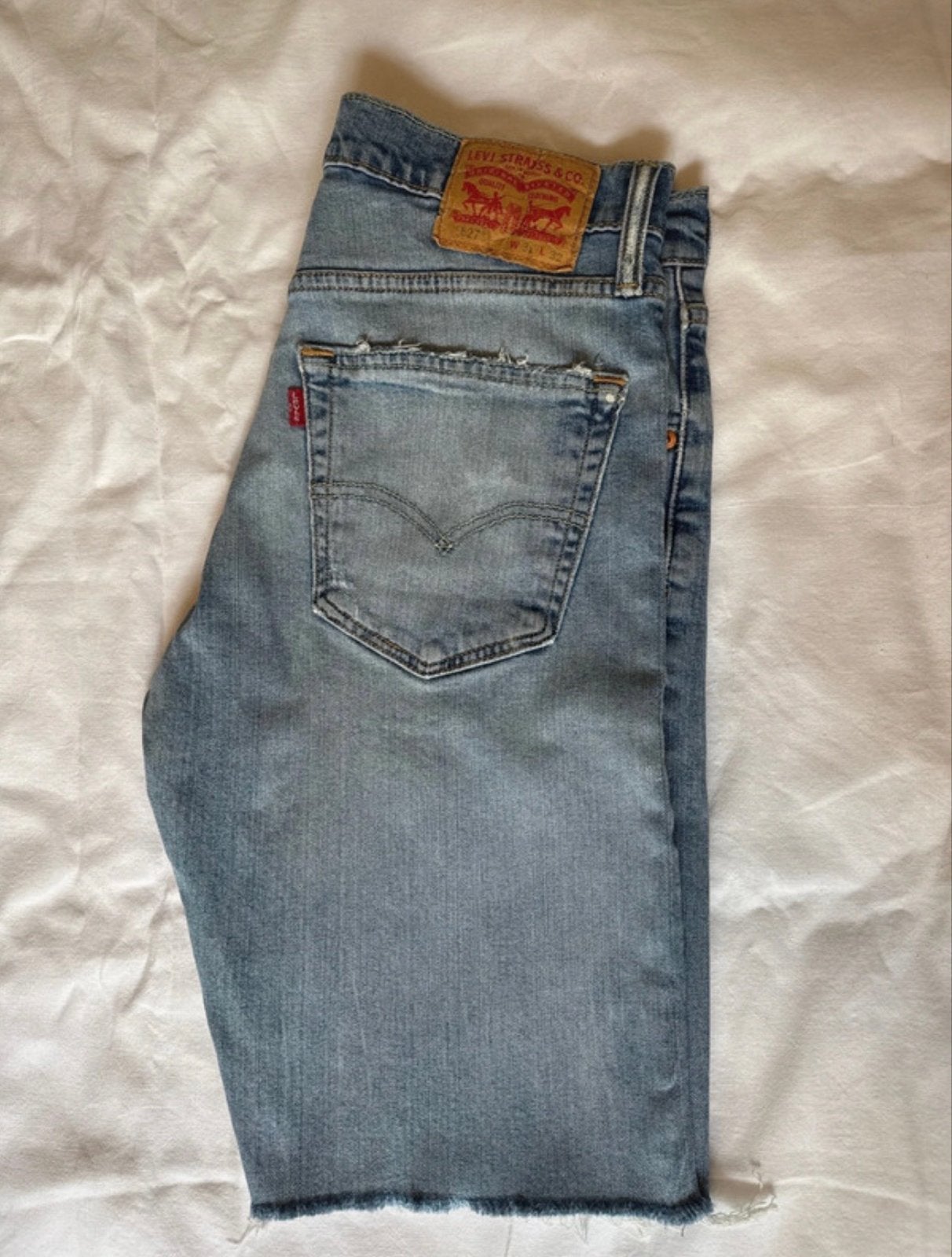 Levi's 527 W31 Jean shorts cut-offs, Ophalen of Verzenden, Gedragen, Blauw