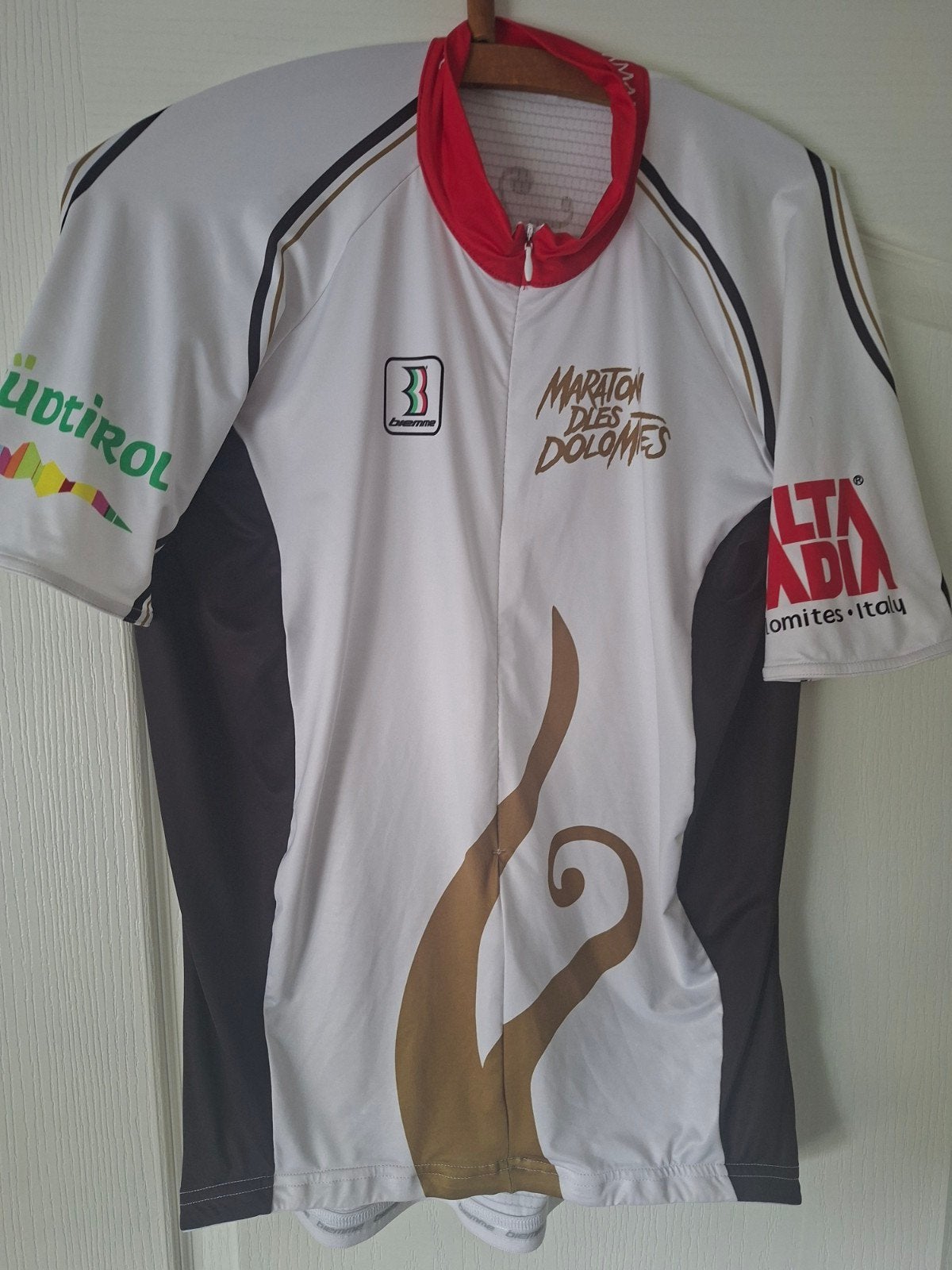 Wielershirt Maratona dles Dolomites - Maat XXL, Wit, Ophalen of Verzenden, Zo goed als nieuw, Hardlopen of Fietsen