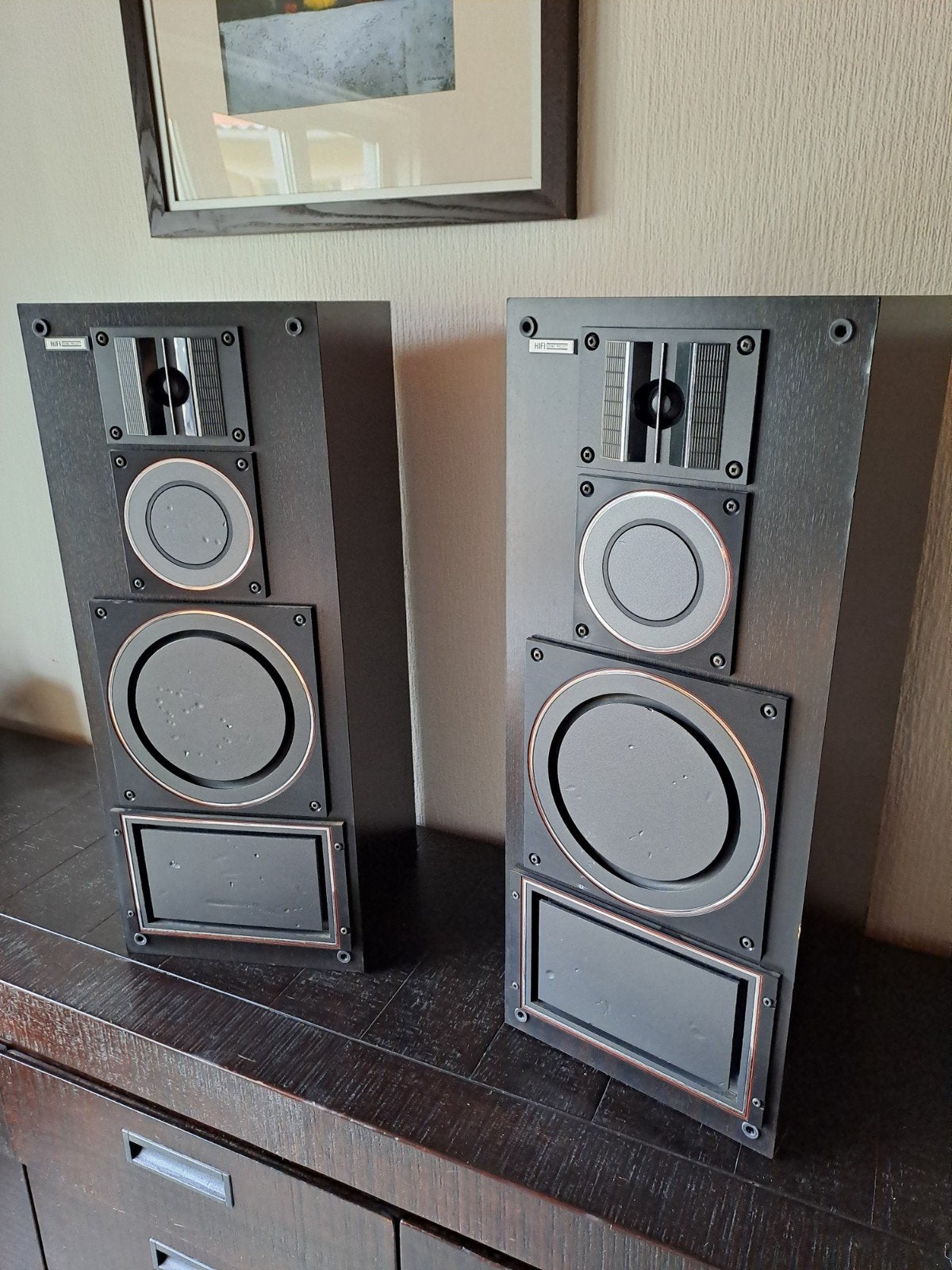 Top Vintage PHILIPS  F9432 luidsprekers koopje, Ophalen, Minder dan 60 watt, Front, Rear of Stereo speakers, Philips
