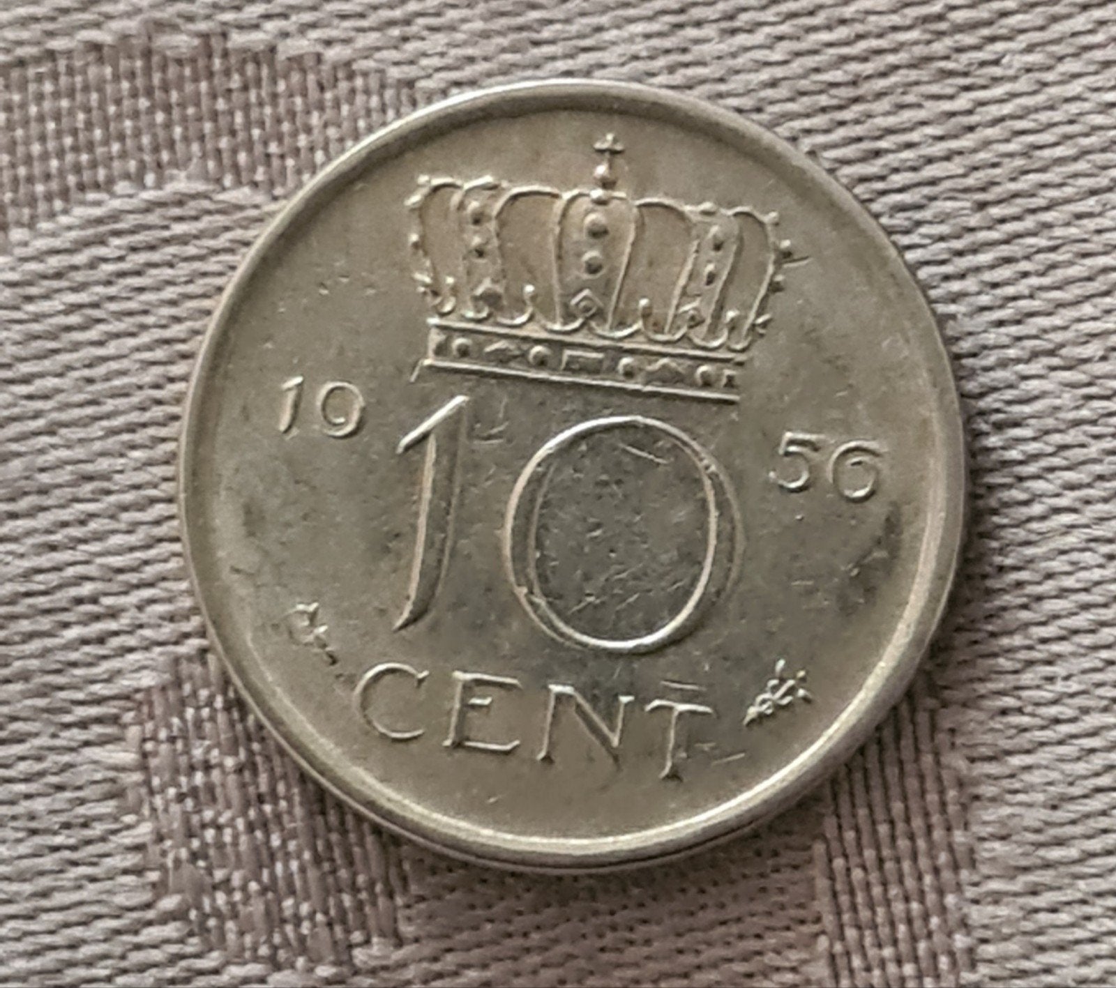 10 cent munt Koningin Juliana 1956, Verzenden, Koningin Juliana, 10 cent, Losse munt