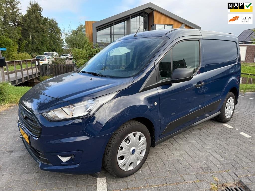 Ford Transit Connect 1.5 EcoBlue L1-100PK-EURO 6- BLAUW-2022, Voorwielaandrijving, Stof, Gebruikt, Euro 6