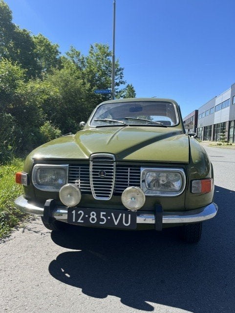 Saab 96 v 4 1973 belasting vrij goed rijdende saab, Auto's, Stof, Beige, Origineel Nederlands, Handgeschakeld
