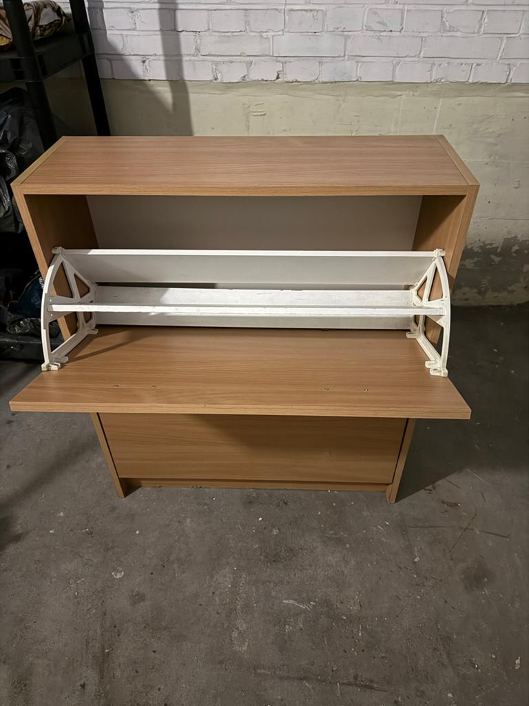 Schoenenkast Eikenfineer - 75x25x86 cm, Ophalen, Gebruikt