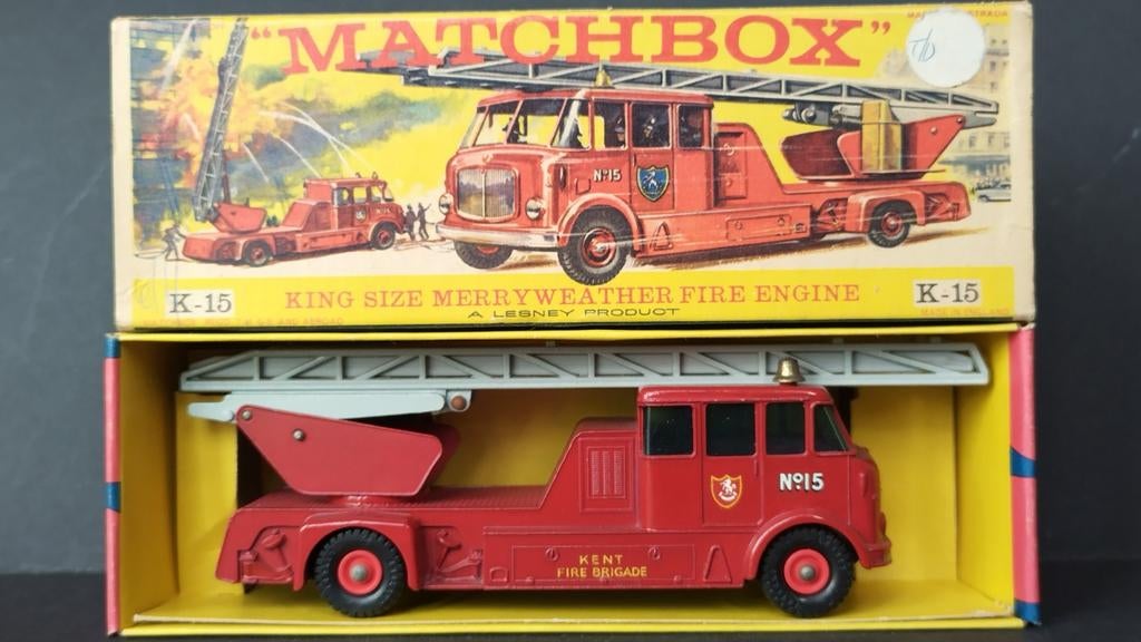 Merryweather Fire Engine Lesney Matchbox King Size K15 Pol, Gebruikt, London, Verzenden, .