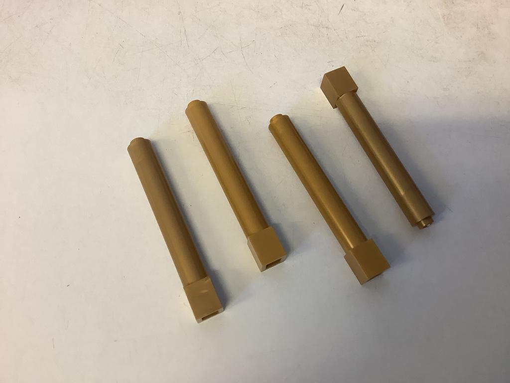 Lego pilaar 1x1x6 goudkleurig (1), Ophalen of Verzenden, Gebruikt, Losse stenen, Lego