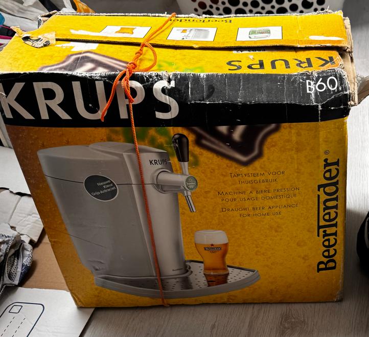 Krups BeerTender B60 thuistap - Nieuw in doos, Ophalen, Gebruikt, Krups