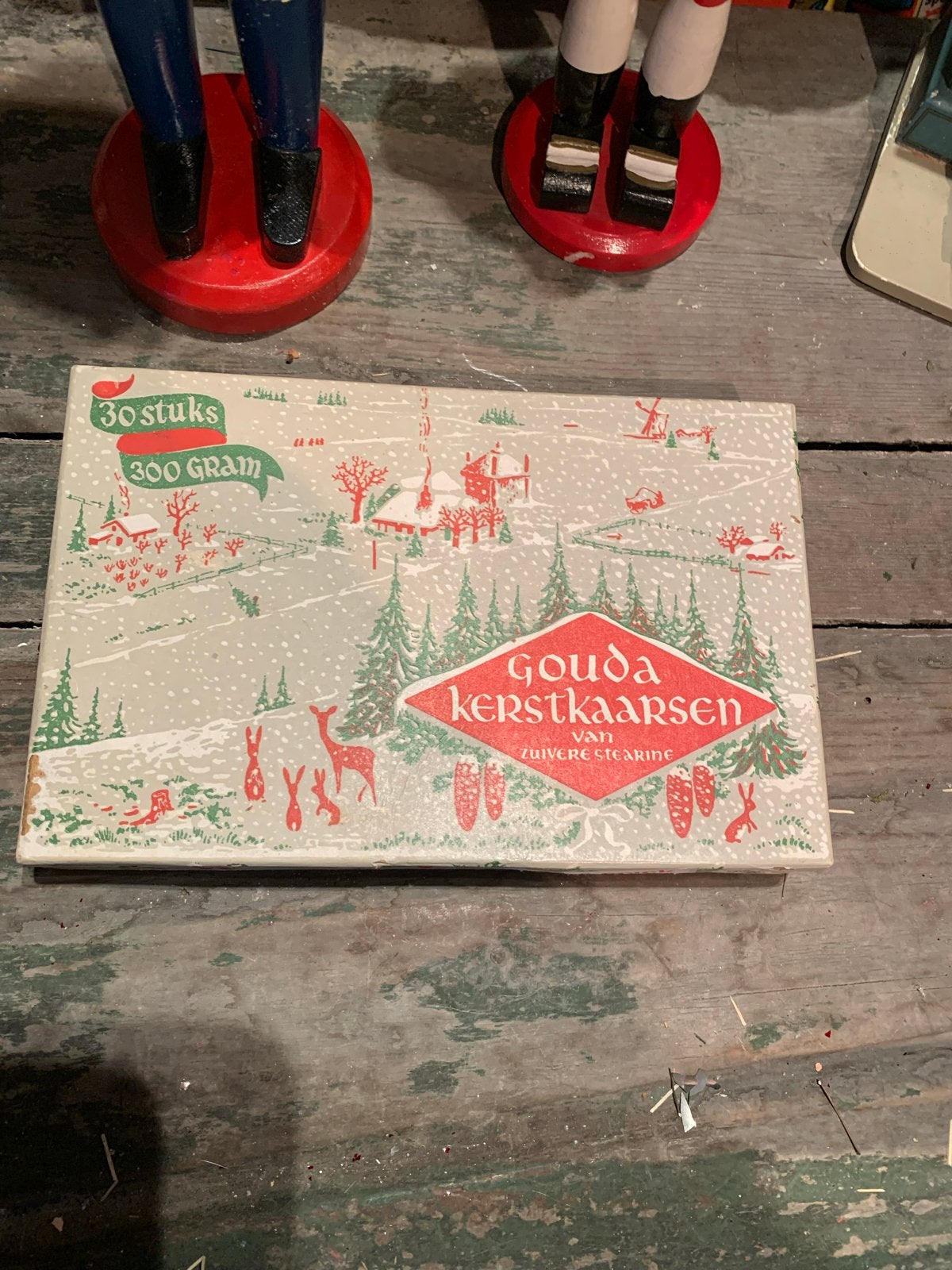 Oud gouda kaarsen doosje, Diversen, T, Ophalen of Verzenden, Zo goed als nieuw, N