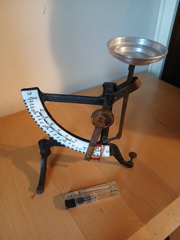 vintage brievenweegschaal emaille wijzerplaat maul concav, Ophalen of Verzenden